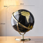 Retro World Globe Learning Map Kids Study Desk Geography Education