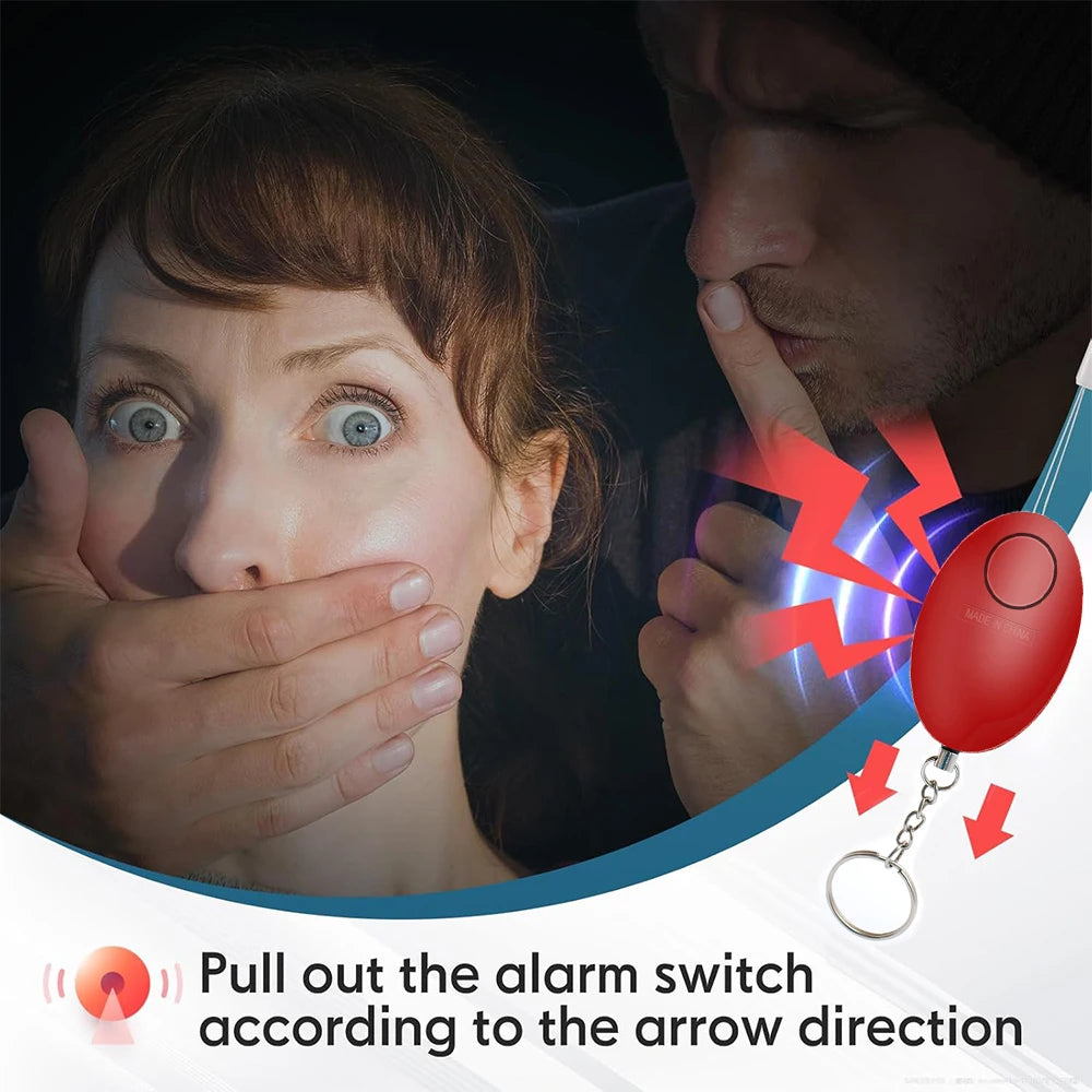 120dB Safe Sound Alarm Self-defense Keychain Emergency Attack Protect Alert Personal Safety Alarm Keychain