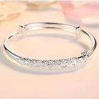 Trendy 925 Sterling Silver Bracelet Fashion Jewelry Adjustment Cuff