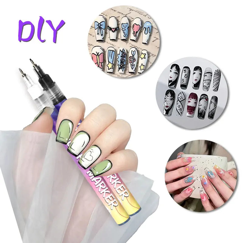 Nail art Markers Customized Special Needle Tube Pens Hand Drawn Outline Acrylic Paint