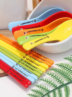 LE CREUSET Rainbow Ceramic Chopsticks Set Gift Box Colorful Tableware Kitchen Dining Accessories