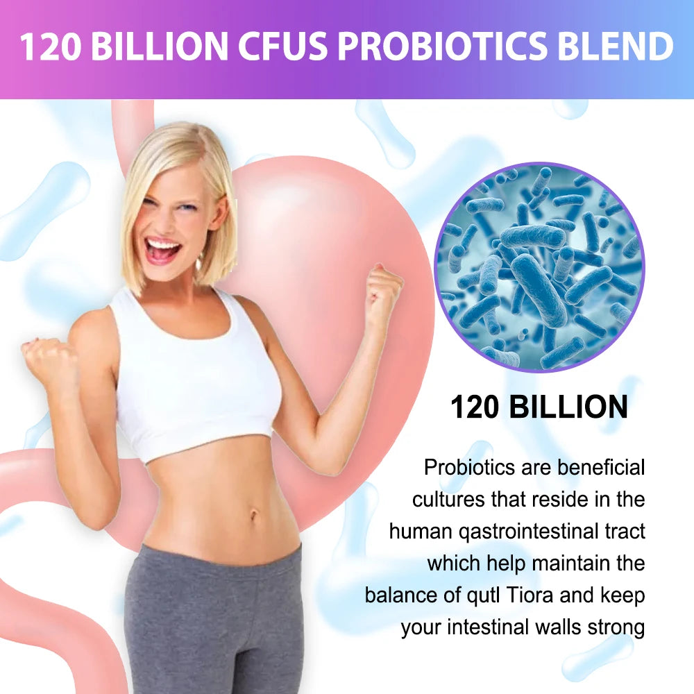 Probiotics Contains Prebiotics and Digestive Enzymes Immune Support Vegan