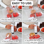 Compact Vacuum Sealer For Food Meal Saver Portable Powerful Handheld Meat Veggies Gift