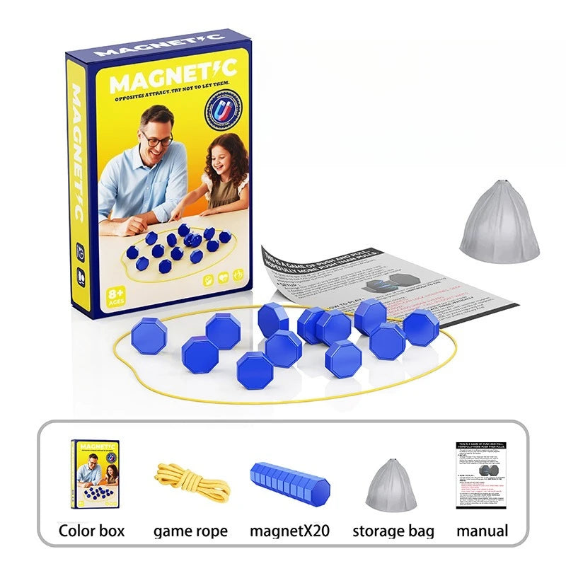 Magnetic Chess Board Game Interactive Magnetic Stones Strategy Game for Adults Kids Portable Travel Desktop