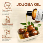 MAYJAM USDA Organic Jojoba Oil Moisturizing for Face, Hair, Skin & Nails