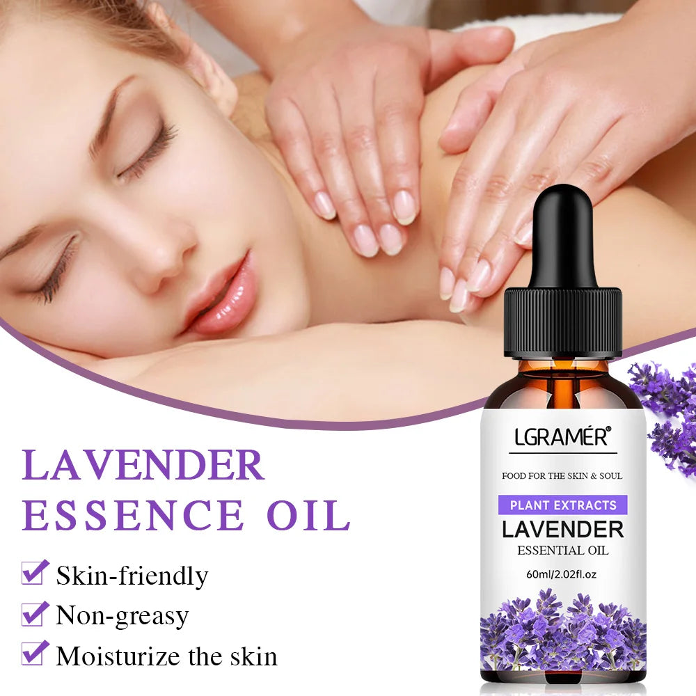 Pure Natural Lavender Essential Oil Facial Body Moisturizing Nourishing Massage