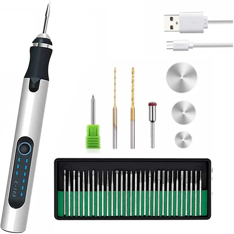 USB Customizer Professional Engraving Pen 30 Bits Engraver Tool For Metal Wood Glass Plastic Portable