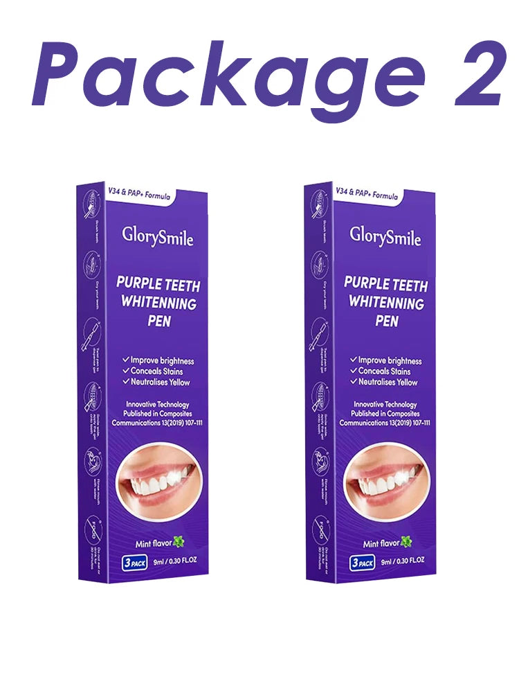 Purple Teeth Whitening Pen Stain Remover for a Brighter Smile