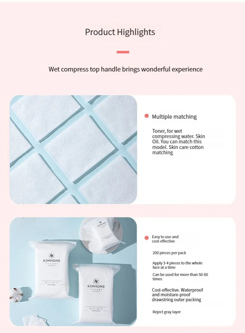 240PCS Multi Functional Cotton Pad Wet Makeup Remover Toner