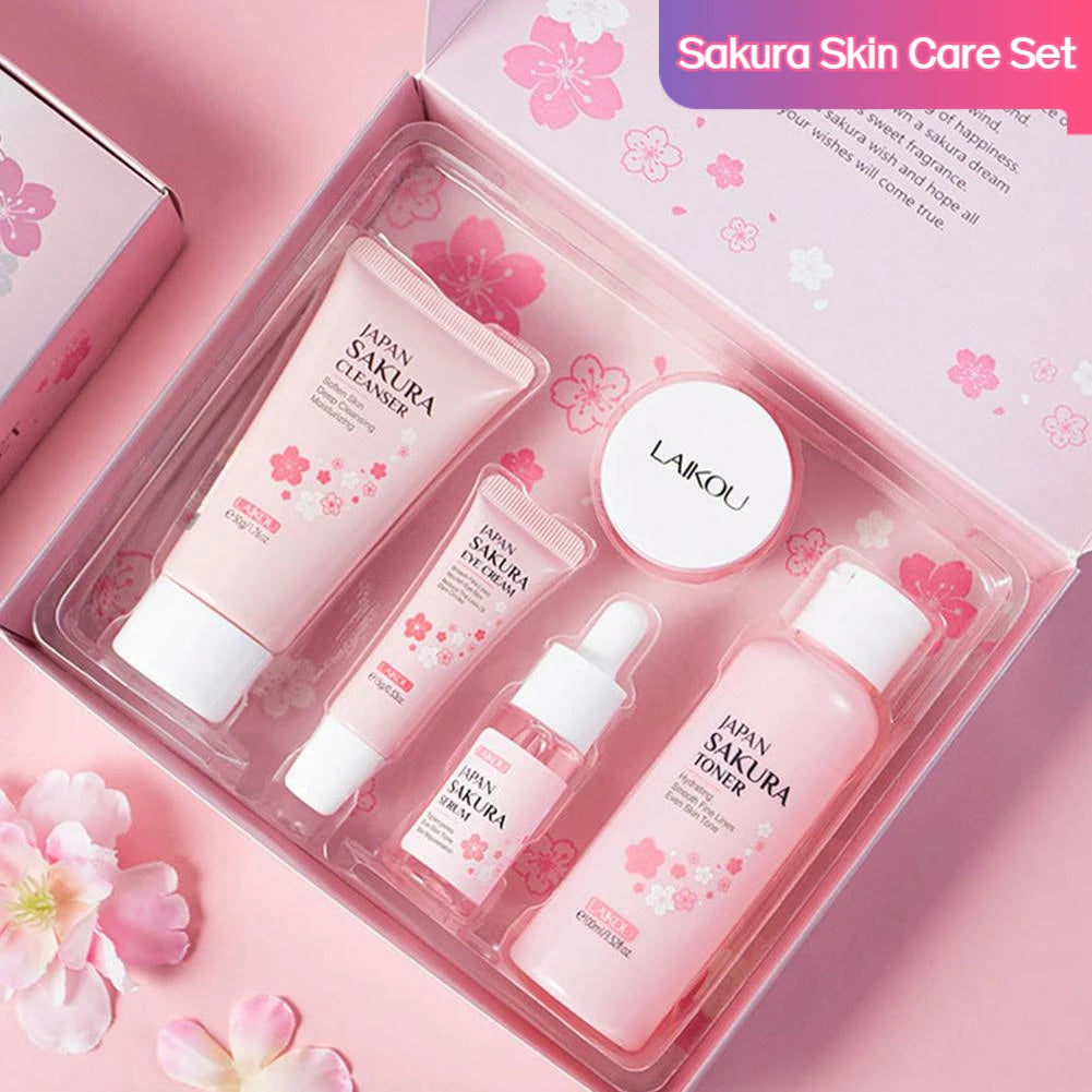 5/3pcs Sakura Skin Care Sets Gift Box
