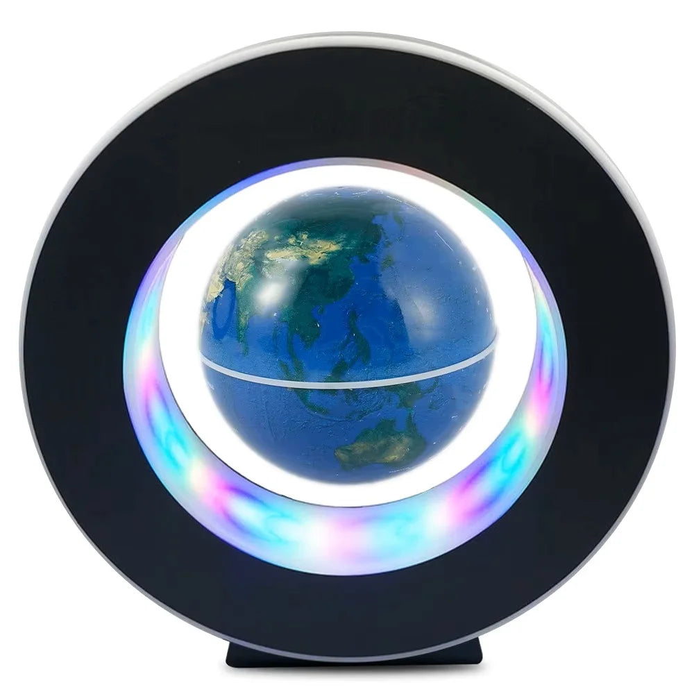 Floating Globe Levitating World Map Rotating LED Bedside Lamp Magnetic