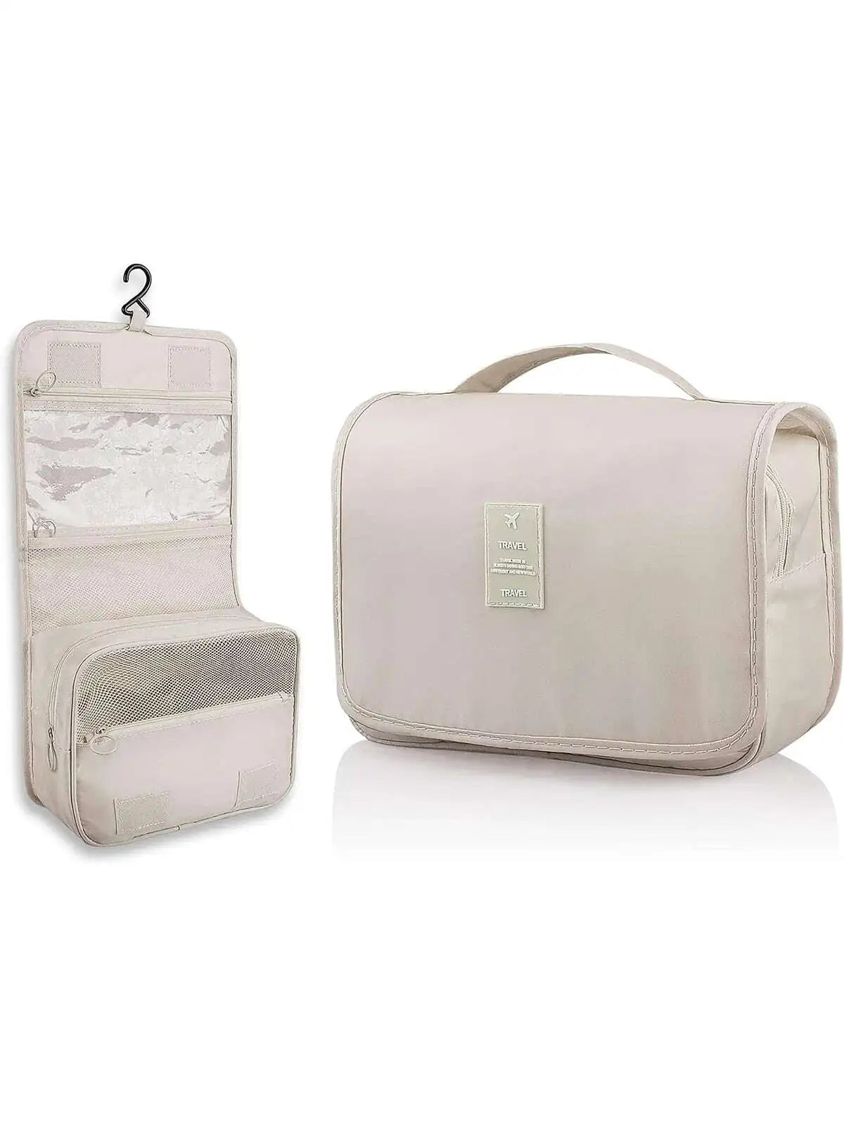 Travel Makeup Bag Waterproof Toiletries Organizer Hook Wash Storage