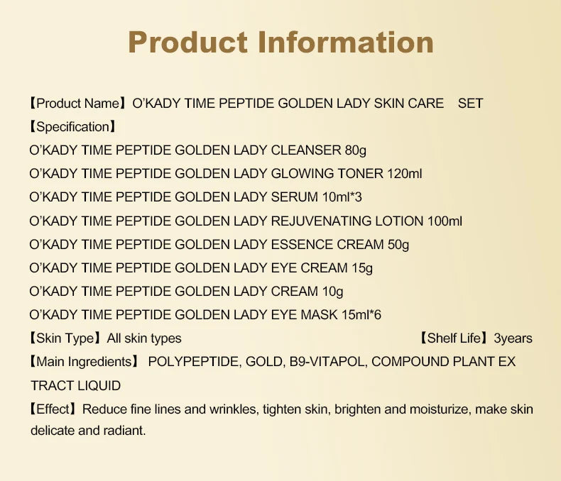 OKADY Skin Care Set Anti Aging 10-piece