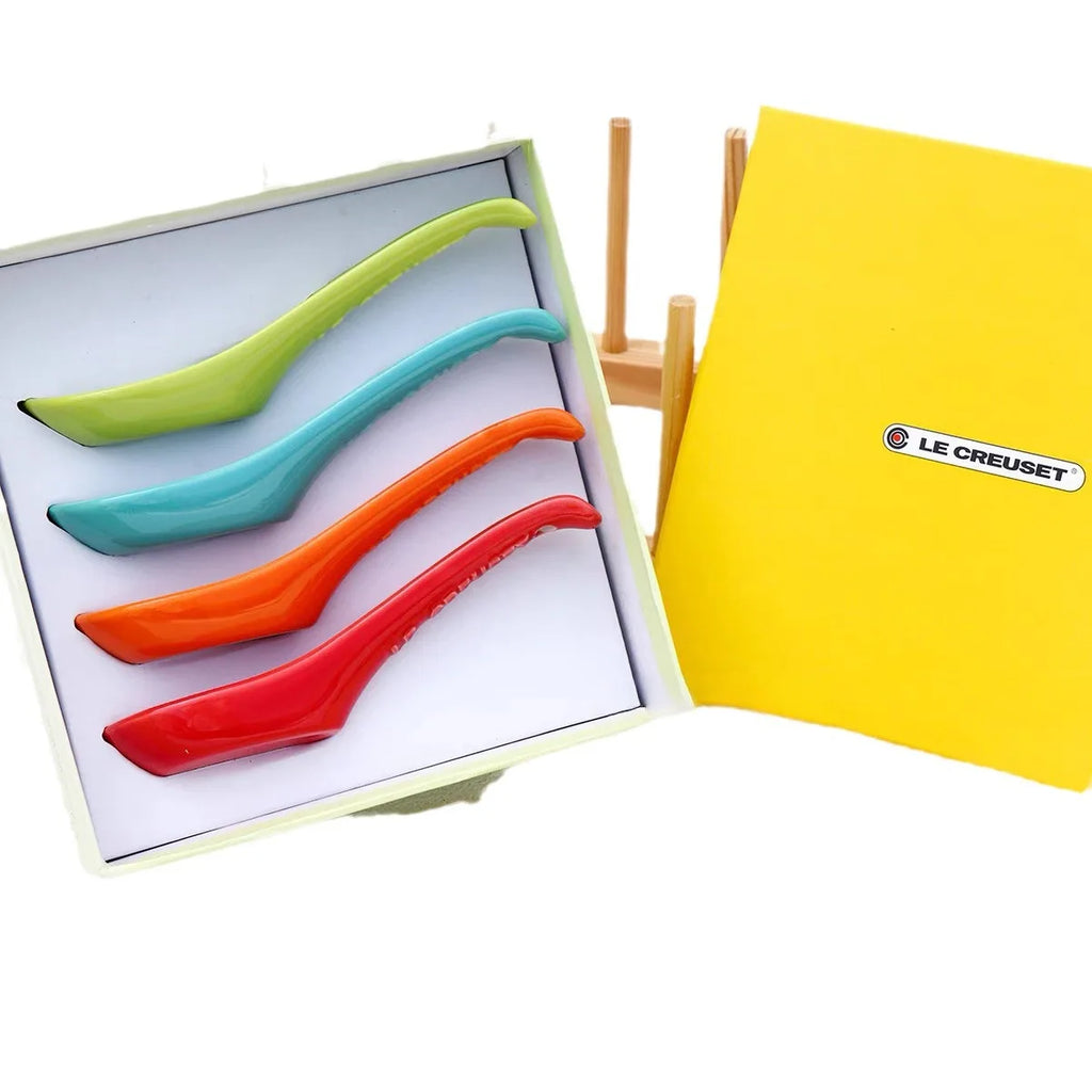 LE CREUSET Rainbow Ceramic Chopsticks Set Gift Box Colorful Tableware Kitchen Dining Accessories