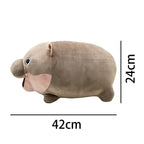 Moo Deng Plush Cute Cartoon Hippo Soft Stuffed Animal Pillow Back Cushion Kids Gift