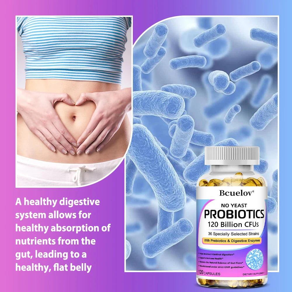 Probiotics Contains Prebiotics and Digestive Enzymes Immune Support Vegan