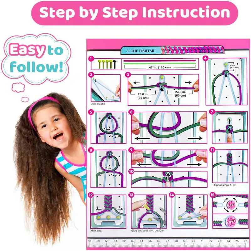 Friendship Bracelet Making Kit for Girls DIY Craft Birthday Christmas Gifts Travel Activities