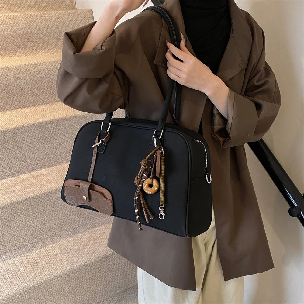Big Size Women Bags Suede Large Capacity Shoulder Crossbody With Long Strap