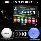 Caiton Night Glow Golf Balls – Set of 6, Perfect Gift for Golf Lovers