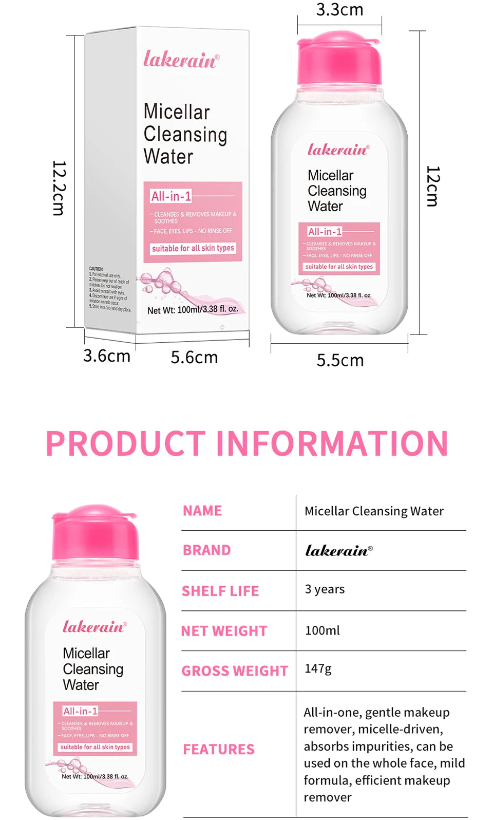 100ml Garnier Micellar Water Hydrating Facial Cleanser