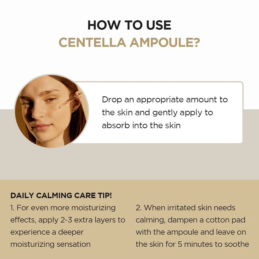Madagascar Centella Asiatica Ampoule Facial Serum Sensitive Skin  Moisturizing Firming Korean Skin Care