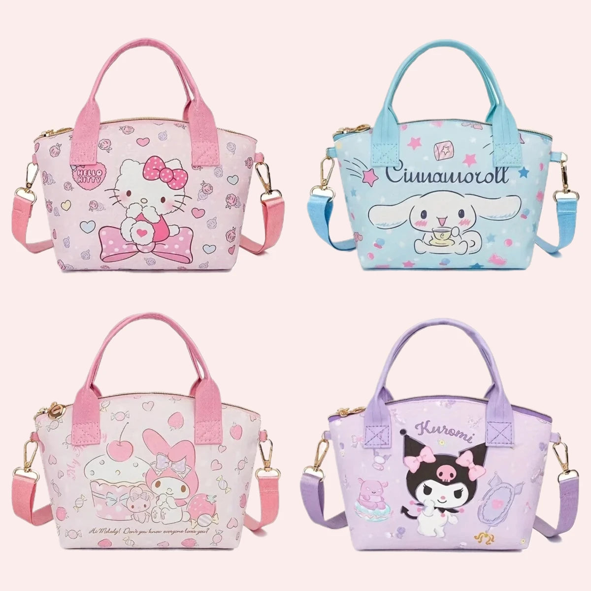 Lovely Sanrio Cinnamoroll Hello Kitty Tote Handbag Perfect Shoulder Bag