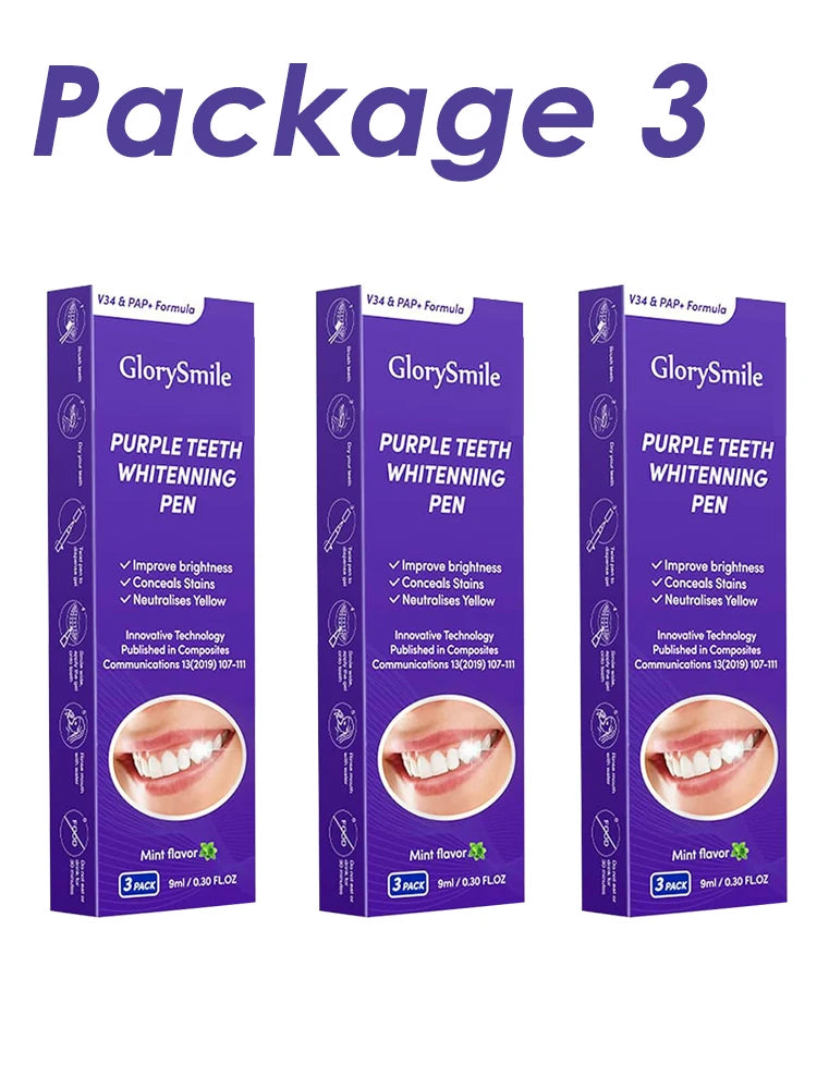 Purple Teeth Whitening Pen Stain Remover for a Brighter Smile