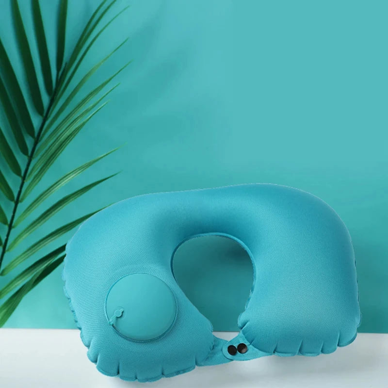 Travel Neck Pillow Inflatable Airplane U-shaped Cervical Orthopedic Portable Foldable