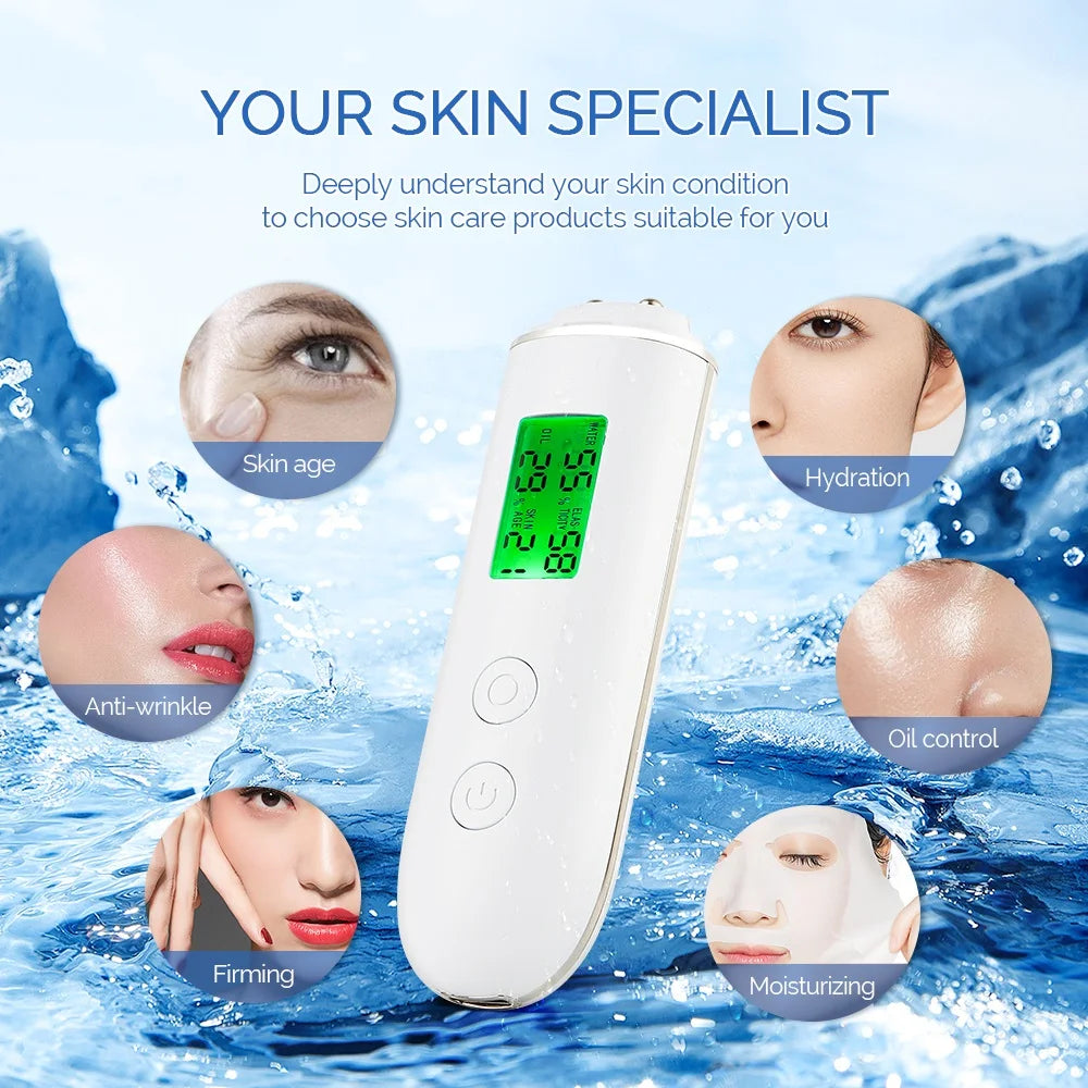 Skin Tester Face Skin Moisture & Oil Content  Analyzer Water Cheek Elastic Skin Age Test