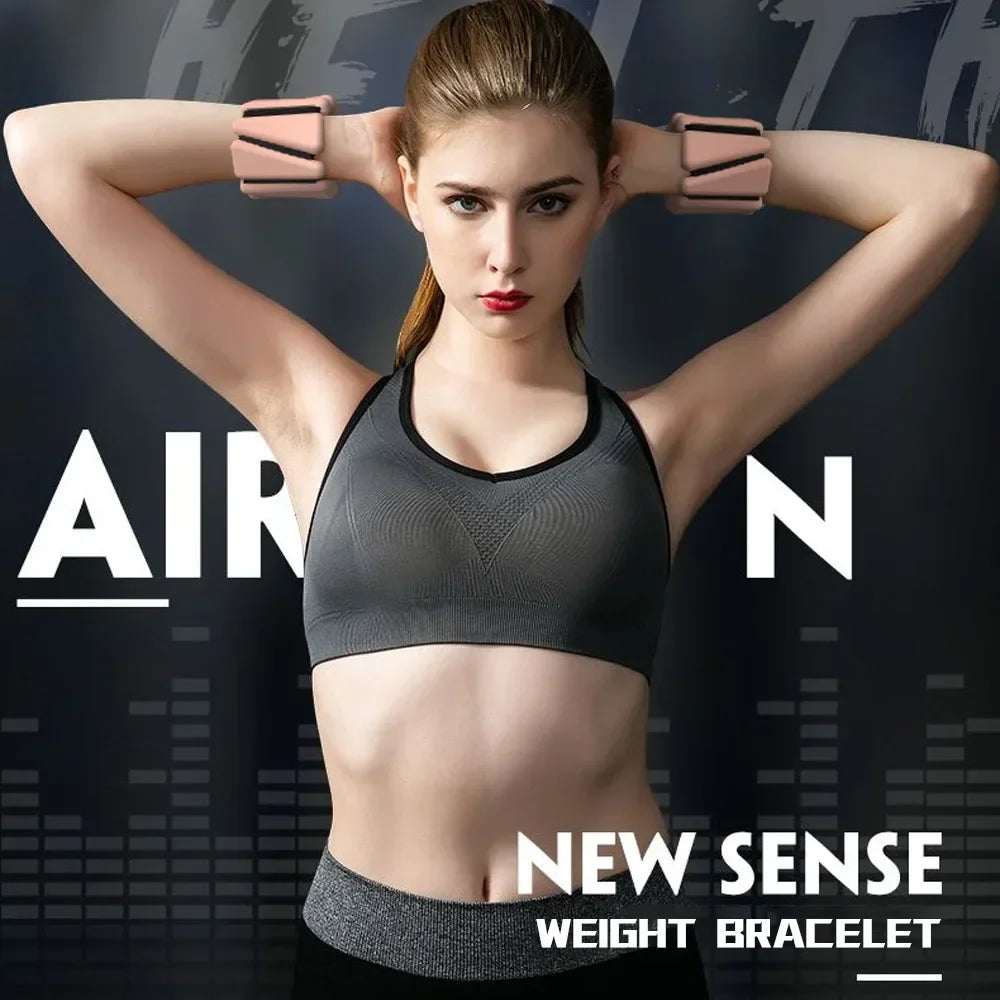 1/2lbs Wrist Weights Yoga Fitness Exercise Silicone Adjustable Ankle Protector Jogging