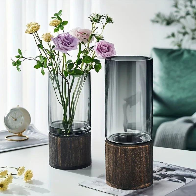 Light Luxury Simple Retro Vase Glass Living Room Table Decoration