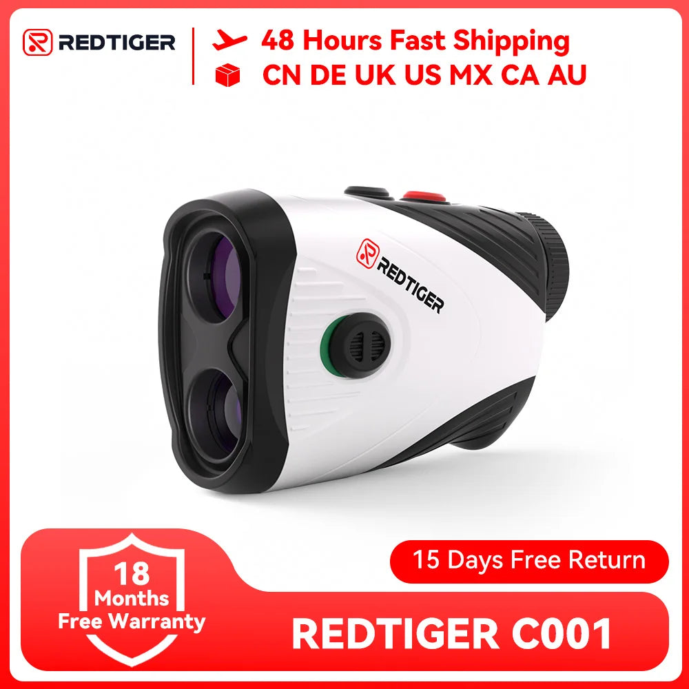 REDTIGER Golf Rangefinder with Slope 1000M 1200 Yards Laser Golfing 7X Magnification Rechargeable