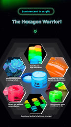 Glow-in-the-dark 20ml Fluorescent Acrylic Pigment