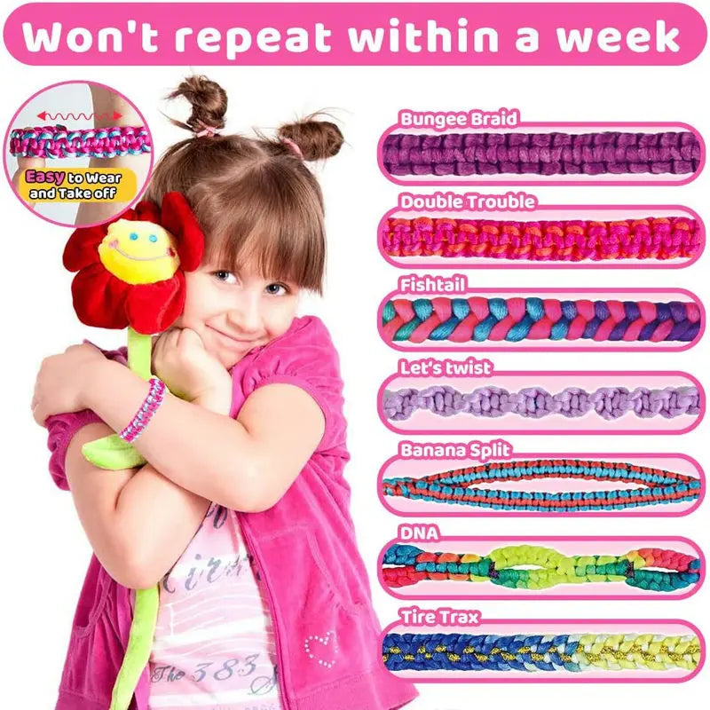 Friendship Bracelet Making Kit for Girls DIY Craft Birthday Christmas Gifts Travel Activities