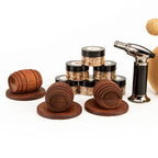 Whiskey Smoker Kit with Wood Chips 4 Flavors Old Fashioned Drink Smoker Infuser Cocktails Bourbon Gifts