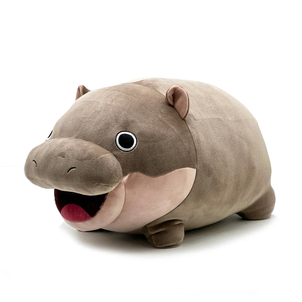 Moo Deng Plush Cute Cartoon Hippo Soft Stuffed Animal Pillow Back Cushion Kids Gift