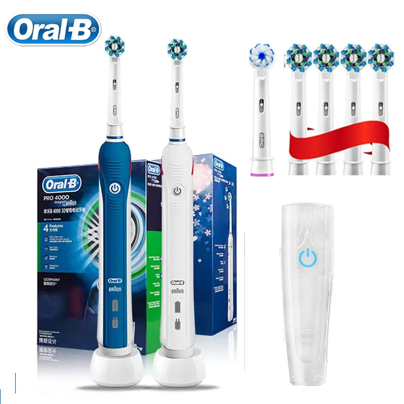 Oral B Electric Toothbrush Pro4000 Adult Rechargeable Electric Tooth Brush