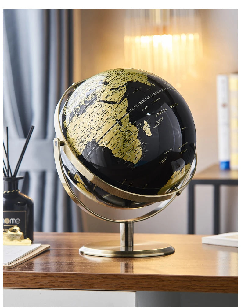 Retro World Globe Learning Map Kids Study Desk Geography Education