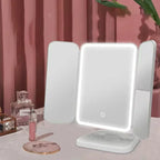 Trifold Makeup Mirror LED Lights Trifold