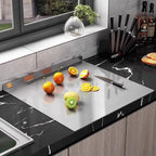Premium Stainless Steel Chopping Board Large Easy Clean Multipurpose Cutting Surface for Fruits Vegetables & More