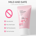 Sakura Sunscreen Cream SPF50 Moisturizing UV Protect Face Body Lotion Oil Control Reduce Melanin