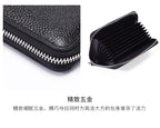 RFID Anti-Theft Cowhide Leather Wallet Brush Head Layer Large Capacity