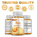 Vitamin B12 for Mood, Brain, Nervous System, Energy, Metabolism, Fatigue, Heart Health