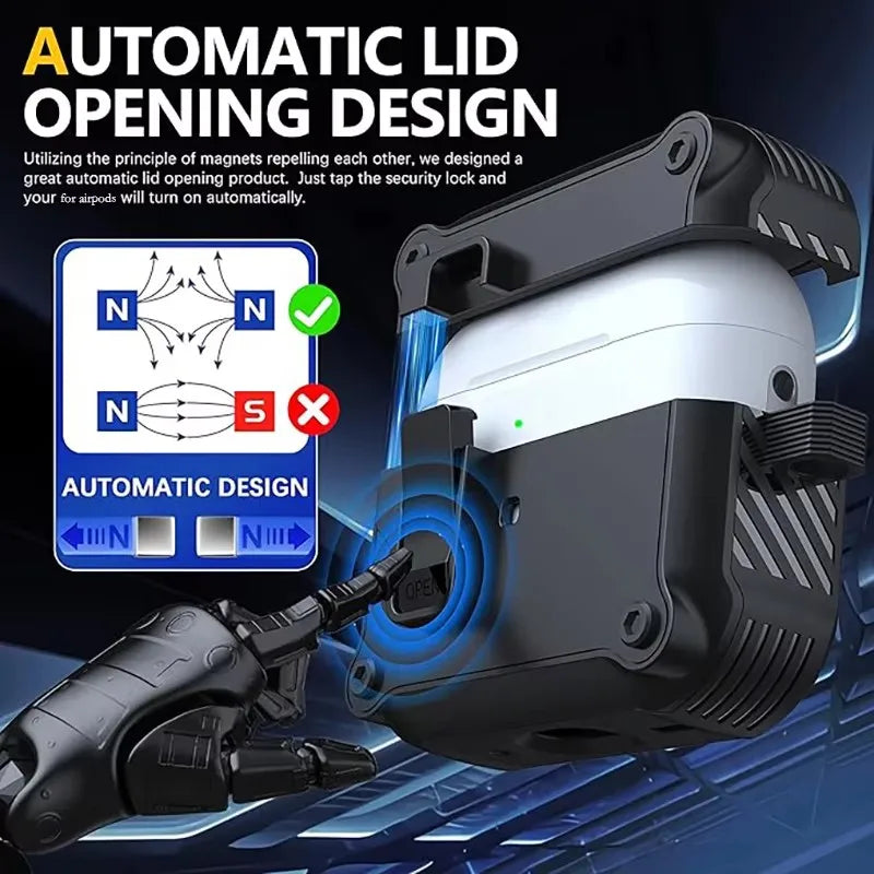 Security Lock Cover for AirPods Pro 3 2025 Pro 3rd Gen 2025 Headphone Fundas With Hook