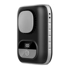 3CM Thin Tiny Portable Waist Fan 4000mAh Clip On Personal Neck Fan LED 12H 5 Speeds 10500RPM Strong Airflow with Lanyard