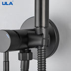ULA Portable Bidet Sprayer Set Black Stainless Steel Toilet Bathroom Shower Head