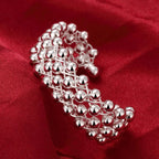 Trendy 925 Sterling Silver Bracelet Fashion Jewelry Adjustment Cuff