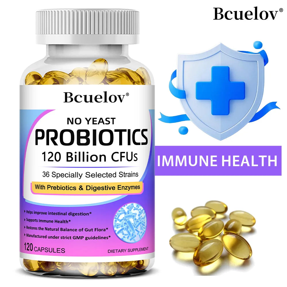 Probiotics Contains Prebiotics and Digestive Enzymes Immune Support Vegan