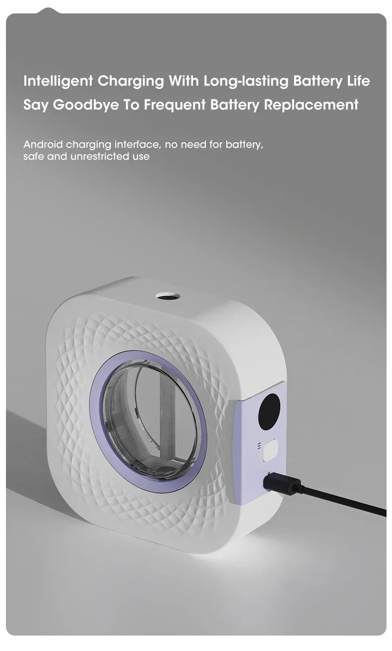 Smart Aroma Diffuser Air Purifier Digital Display Essential Oils 4 Gears Wall Mount Tabletop USB Charging
