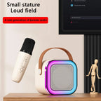 K12 Karaoke Machine 1/2 Wireless Microphones Portable 5.3 PA Bluetooth Speaker System RGB Lights Audio Home KTV